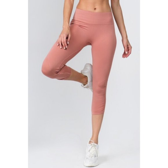 Women's Active High Rise Seamless Leggings Rose - Picture 3 of 6